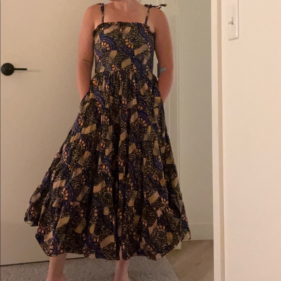 ULLA JOHNSON ELLYN MIDI DRESS SIZE 6 - Picture 2 of 7